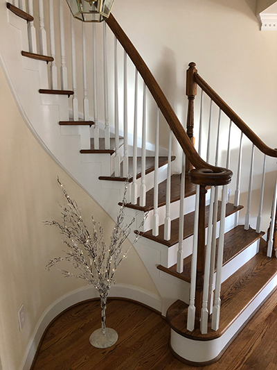 Hardwood stairwell