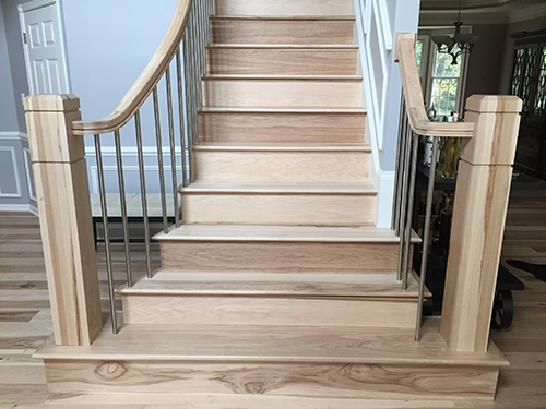 Stairway Hickory treads risers