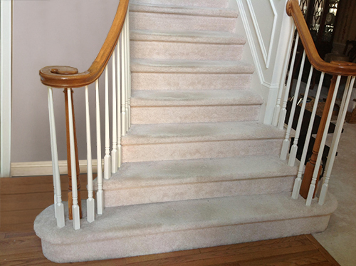 carpeted stairway
